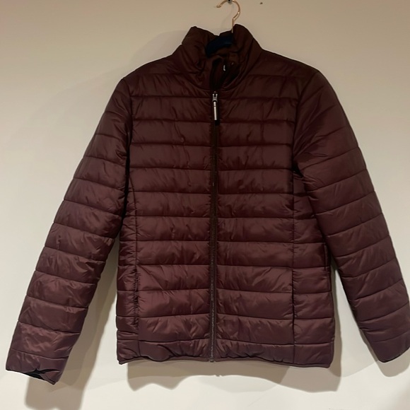 Goodfellow & Co Lightweight Puffer Jacket S Maroon - Picture 4 of 4